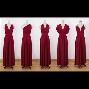 Burgundy Maxi infinity dress